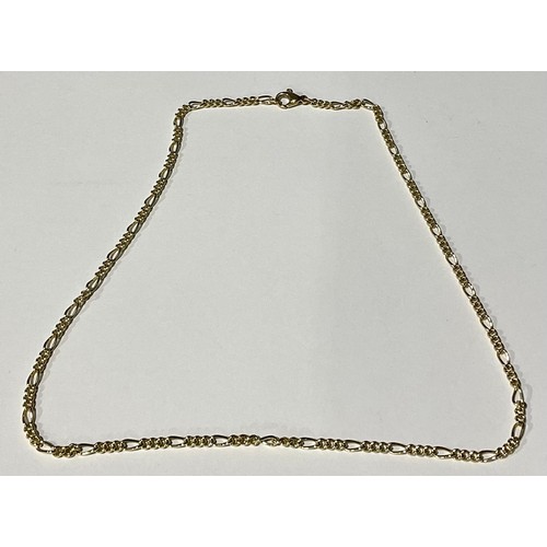 309 - 9ct Gold Figaro Chain;
clasp stamped 