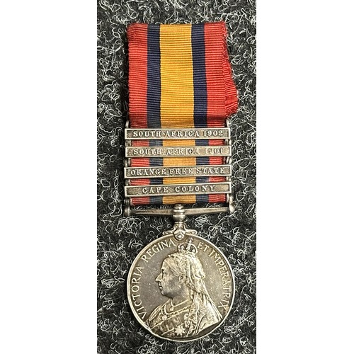 5000 - Queens South Africa Medal with Cape Colony, Orange Free State, South Africa 1901 and South Africa 19... 