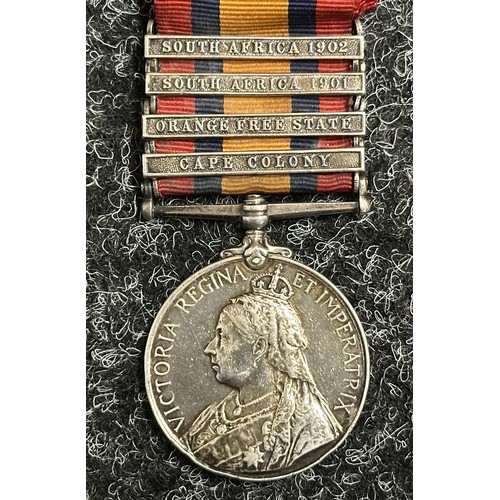 5000 - Queens South Africa Medal with Cape Colony, Orange Free State, South Africa 1901 and South Africa 19... 