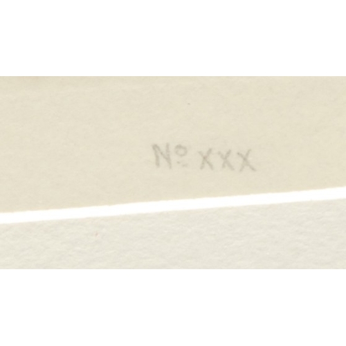 383 - Harold Wyllie (1880-1973)  The Needles  signed, No. XXX, etching, 13cm x 36cm