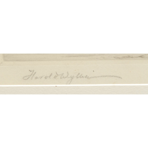 383 - Harold Wyllie (1880-1973)  The Needles  signed, No. XXX, etching, 13cm x 36cm