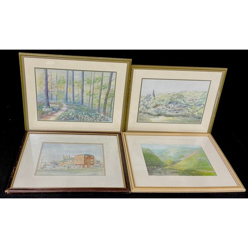 384 - Donald McIntyre (British 1923-2009) Cheapside Derby, signed, dated 93 and titled, watercolour, 23cm ... 