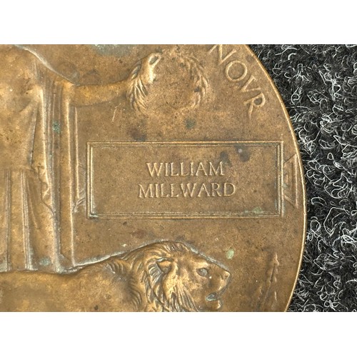 5008 - WW1 British Death Plaques to Herbert Akester and William Millward. Along with a Victorian British Ar... 