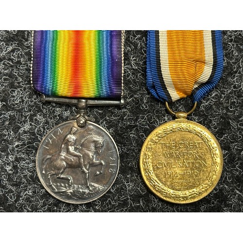 5010 - WW1 British Royal Navy Medal group comprising of British War Medal and Victory Medal to J45254 GJ Ma... 