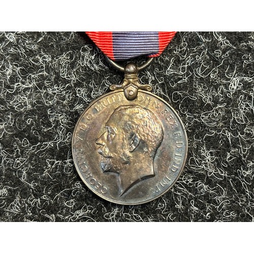 5013 - GR V Faithful Service Medal to George Edward Sturman, complete in case of issue: ERII Coronation Med... 