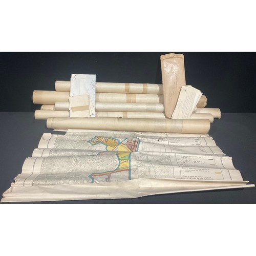 385 - Cartography & Town Planning – An incomplete set of maps of Nottingham drawn up to illustrate the Cor... 