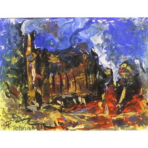 387 - Thomas O'Donnell (1944-2020) 
London Crowd 
signed, dated 1992, mixed media, 27.5cm x 40cm; others s... 