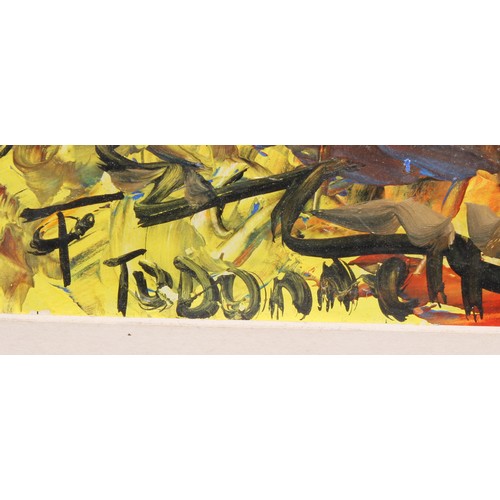 387 - Thomas O'Donnell (1944-2020) 
London Crowd 
signed, dated 1992, mixed media, 27.5cm x 40cm; others s... 