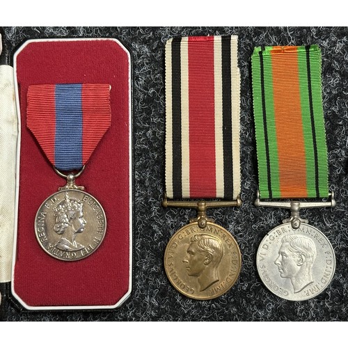 5023 - WW2 British Defence Medal and Special Constabulary Faithful Service Medal to Thomas W Wright: Cased ... 