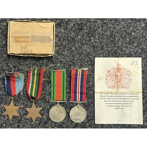 5026 - WW2 British medal group comprising of: 1939-45 Star, Pacific Star, Defence Medal and War Medal. All ... 