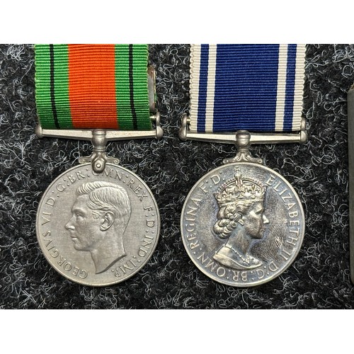 5035 - WW2 British Defence Medal and ERII Police Long Service Medal to Const. Arthur H Hampson, both comple... 