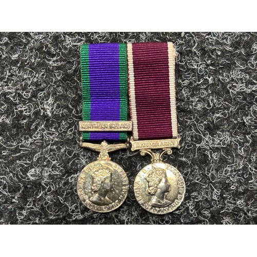 5041 - British ERII General Service Medal with Northern Ireland Clasp and Long Service and Good Conduct Med... 