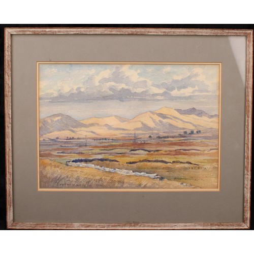 392 - Eric Vernon Watson (1914-1999) 
Galloway Moors 
signed, dated 1974, watercolour, 25cm x 35.5cm