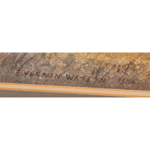 392 - Eric Vernon Watson (1914-1999) 
Galloway Moors 
signed, dated 1974, watercolour, 25cm x 35.5cm