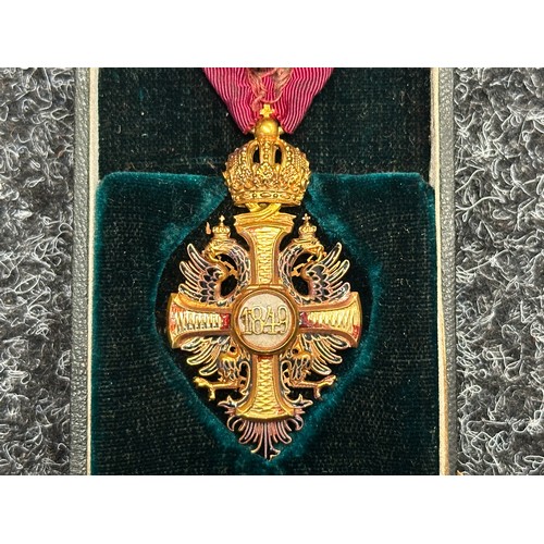 5062 - Austro Hungarian order of Franz Joseph, 1849, cased. Enamel is damaged.