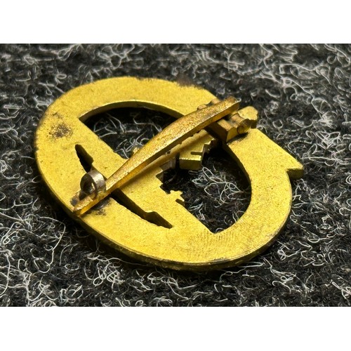 5065 - WW2 Third Reich U-boot Kriegsabzeichen - U-Boat War Badge. Early war example with good quality gilt ... 