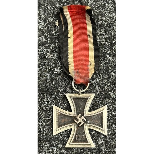 5066 - WW2 Third Reich Iron Cross 2nd Class 1939. No makers mark. Complete with original ribbon. Core has b... 