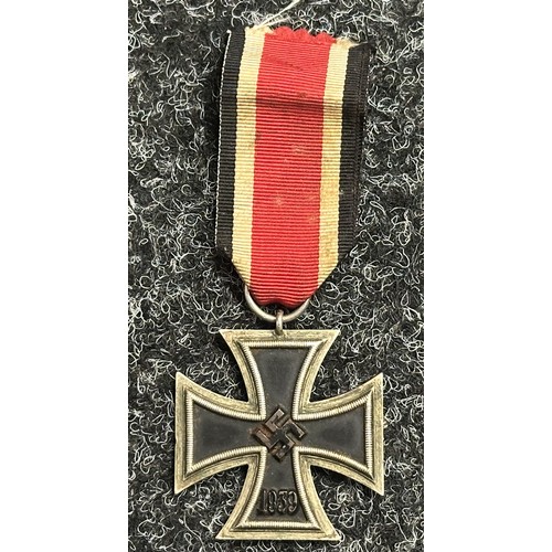 5067 - WW2 Third Reich Iron Cross 2nd Class 1939. No makers mark to ring. Complete with a replacement ribbo... 