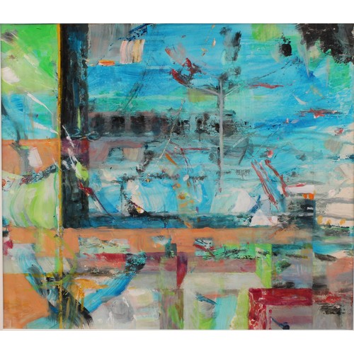 404 - June Lisle (b.1927-) 
Livia's Garden, Rome 
unsigned, label to verso, mixed media, 34cm x 39cm