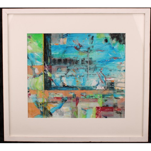 404 - June Lisle (b.1927-) 
Livia's Garden, Rome 
unsigned, label to verso, mixed media, 34cm x 39cm