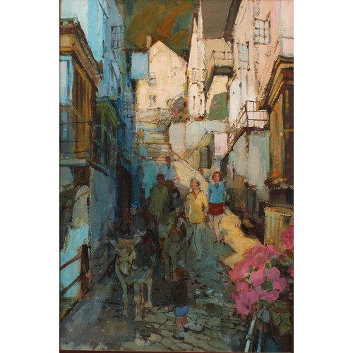 405 - Frederick George Wills (1901-1993) 
The Donkey Ride 
unsigned, label to verso, mixed media, 51cm x 3... 