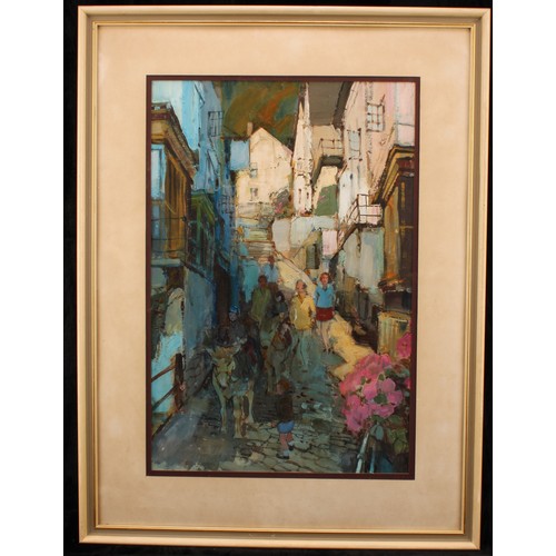 405 - Frederick George Wills (1901-1993) 
The Donkey Ride 
unsigned, label to verso, mixed media, 51cm x 3... 