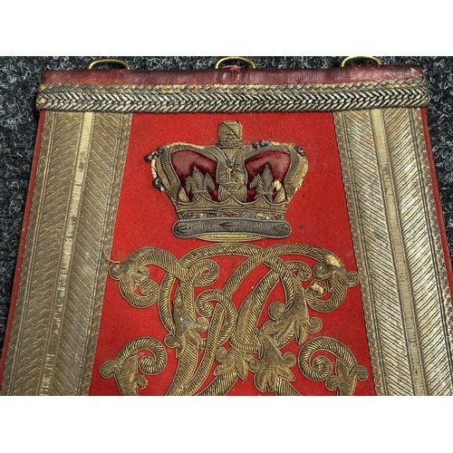 5083 - Victorian 19th Hussars Officers Sabretache. Makers marked 