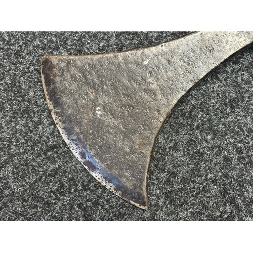 5101 - Large Continental Hand Axe with blade cutting edge 220mm in length. 345mm in width. Handle 508mm in ... 