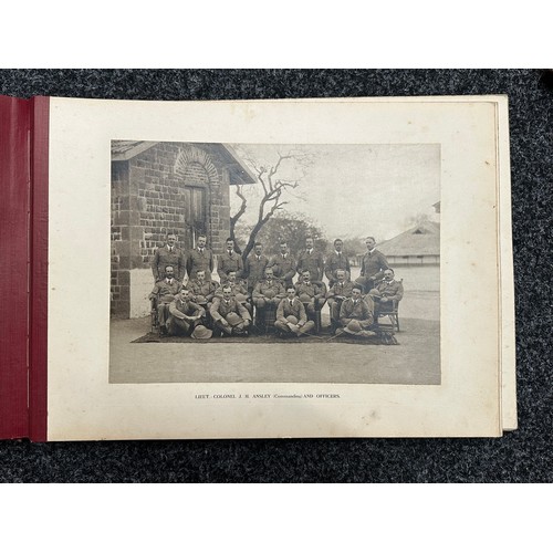 5112 - 2nd Battalion The Loyal North Lancashire Regiment Book Poona 1910, Framed Portrait Photo of Sgt Mark... 