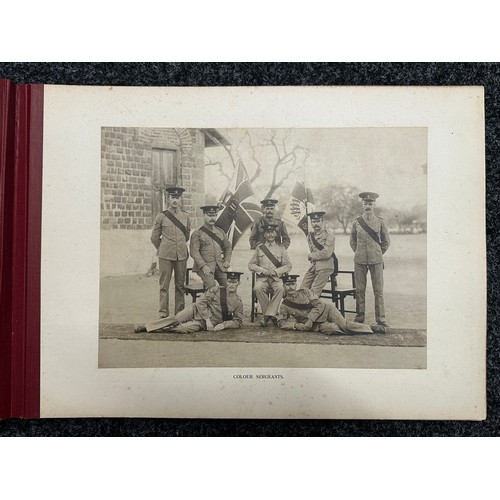 5112 - 2nd Battalion The Loyal North Lancashire Regiment Book Poona 1910, Framed Portrait Photo of Sgt Mark... 