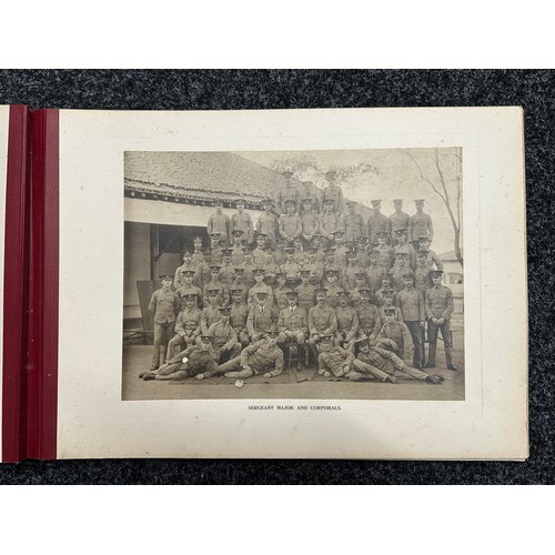 5112 - 2nd Battalion The Loyal North Lancashire Regiment Book Poona 1910, Framed Portrait Photo of Sgt Mark... 