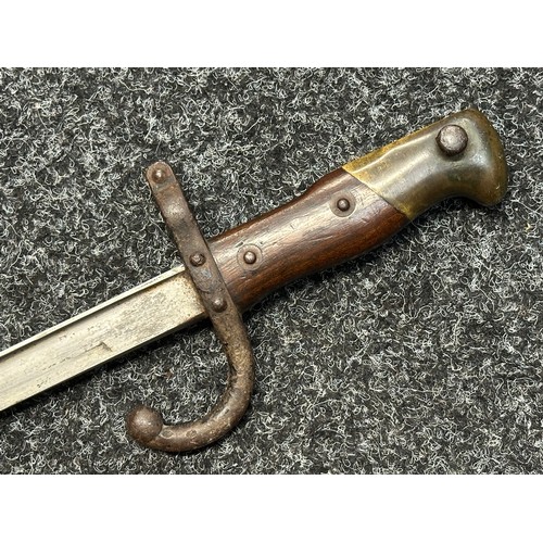 5116 - French Gras Bayonet with 520mm long blade maker marked and dated 