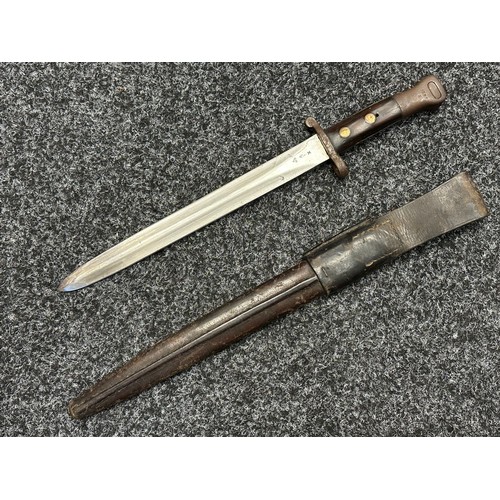 5117 - British Lee-Metford Bayonet with double edged blade 280mm in length, dated 