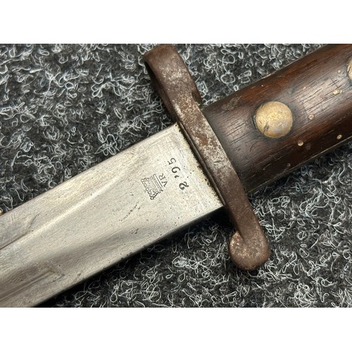 5117 - British Lee-Metford Bayonet with double edged blade 280mm in length, dated 