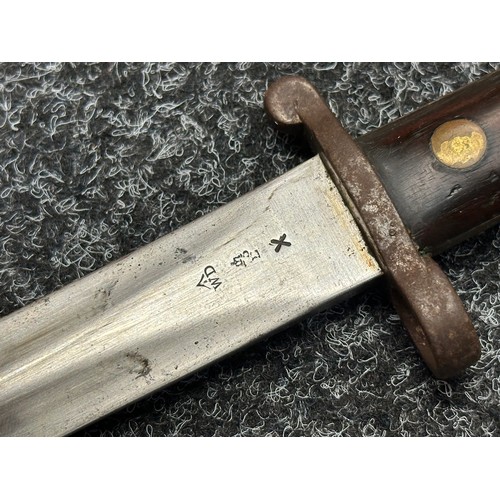 5117 - British Lee-Metford Bayonet with double edged blade 280mm in length, dated 