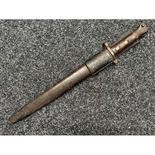 5117 - British Lee-Metford Bayonet with double edged blade 280mm in length, dated 