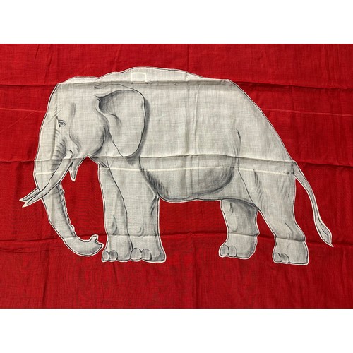 5119 - Flag of Siam, (1855 – 1916), multipart construction with hand painted Elephant. Double sided. Size 2... 