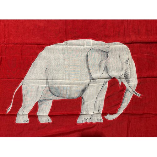 5119 - Flag of Siam, (1855 – 1916), multipart construction with hand painted Elephant. Double sided. Size 2... 