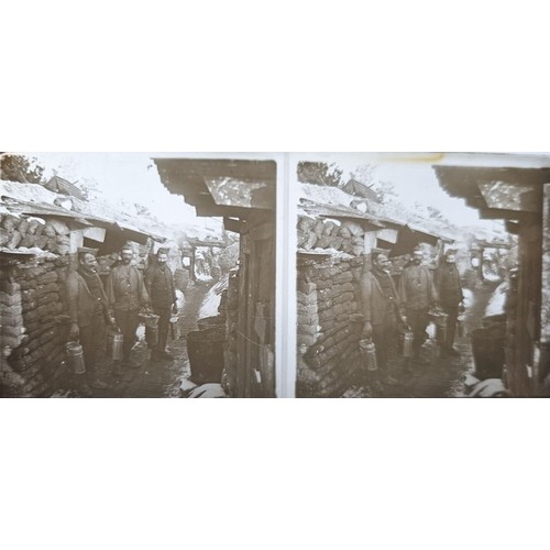 5126 - WW1 French Glass Stereoview Slides. Approx 133 Military positives of which 12 have notable damage. P... 