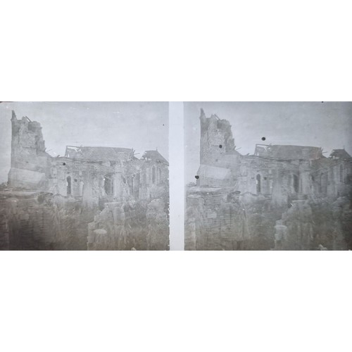 5126 - WW1 French Glass Stereoview Slides. Approx 133 Military positives of which 12 have notable damage. P... 