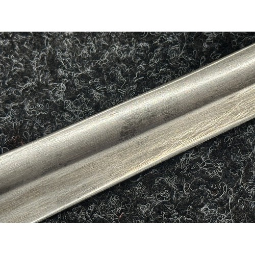 5159 - WW1 Imperial German Army Mauser Butcher Bayonet with single edged fullered blade 365mm in length, ma... 