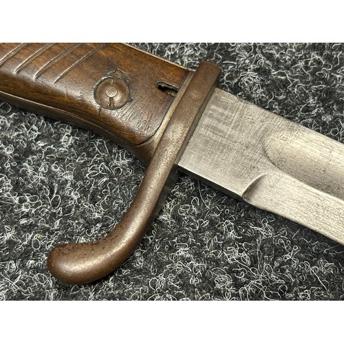 5159 - WW1 Imperial German Army Mauser Butcher Bayonet with single edged fullered blade 365mm in length, ma... 