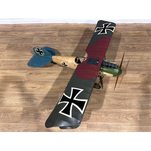 5160 - A large kit built model of a WW1 Imperial German Albatros bi-plane. Wooden construction with doped f... 