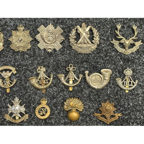 5172 - Collection of British Army Cap badges to include: 17th/21st Lancers: KOSB: Borders: Highland Light I... 