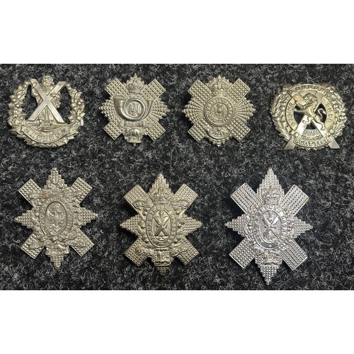 5174 - Collection of 19 Scottish Regimental Cap Badges to include Highland Light Infantry, Kings Own Scotti... 