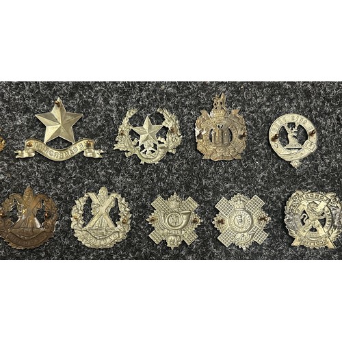 5174 - Collection of 19 Scottish Regimental Cap Badges to include Highland Light Infantry, Kings Own Scotti... 