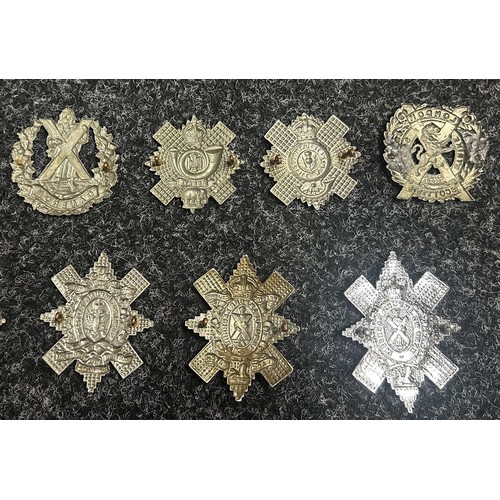 5174 - Collection of 19 Scottish Regimental Cap Badges to include Highland Light Infantry, Kings Own Scotti... 