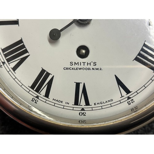 5181 - WW2 British RAF Air Ministry bulkhead type wall clock. White enamel dial with Roman numerals. Maker ... 