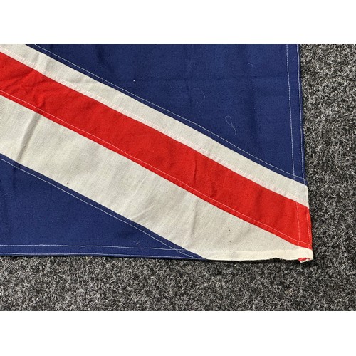 5185 - WW2 British Union Flag. Multipart construction. Some repairs. Size 158cm x 81cm