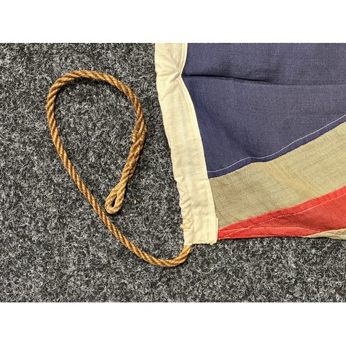 5185 - WW2 British Union Flag. Multipart construction. Some repairs. Size 158cm x 81cm